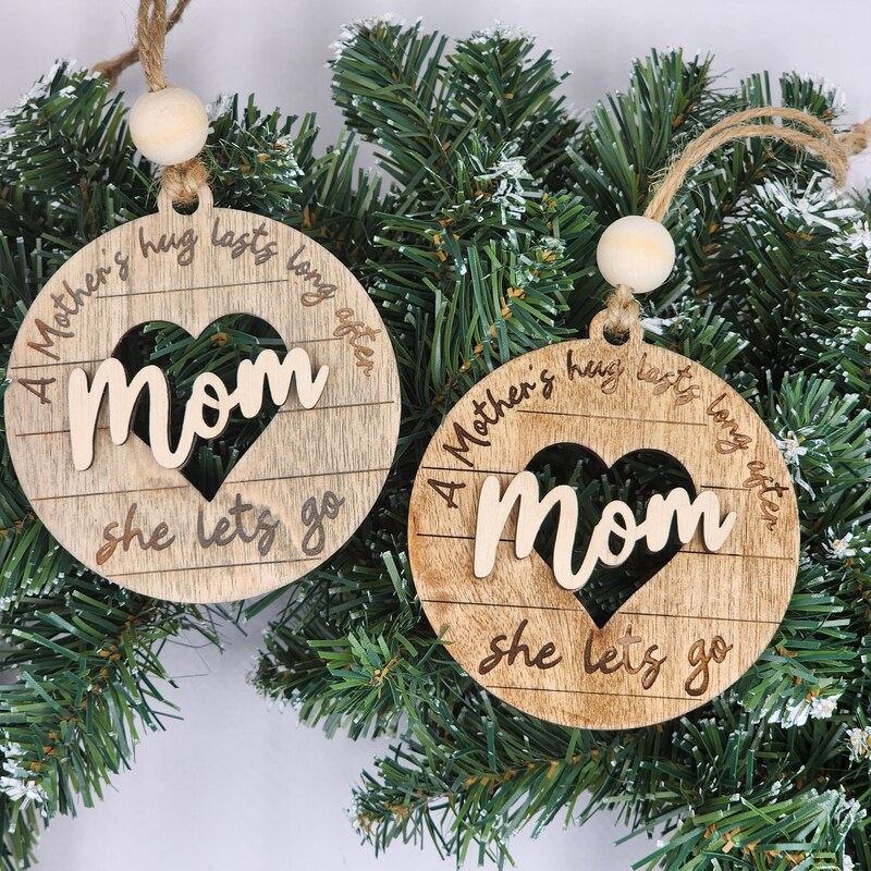 Mom Christmas ornament wooden ornament gift for mom Christmas gift Christmas ornament Holiday decor tree decor Christmas decor memorial gift